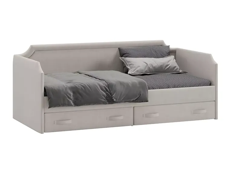 Кровать с мягкой обивкой и ящиками Кантри Тип 1 (900) - ТД-308.12.02