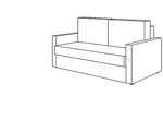 Прямой диван Анита ТД 371 велюр желтый в гостиную